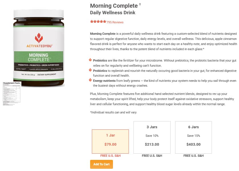 ActivatedYou Morning Complete Pricing
