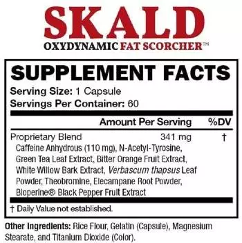 Skald Oxydynamic Fat Scorcher Ingredients