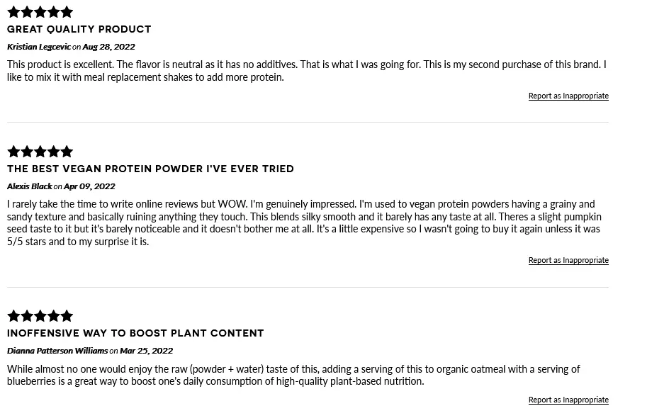 Naked Seed Protein Powder Customer Reviews